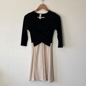 Black and Tan Knit Dress